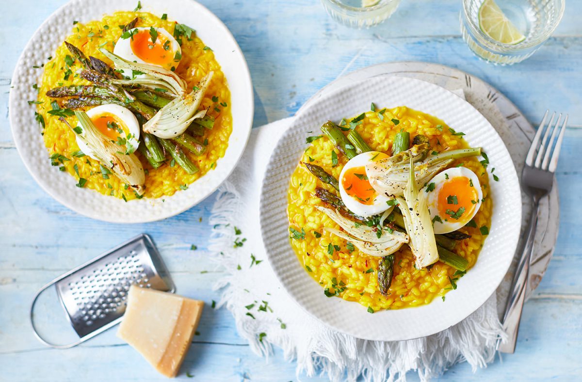 Cơm nấu nghệ Saffron risotto béo ngậy